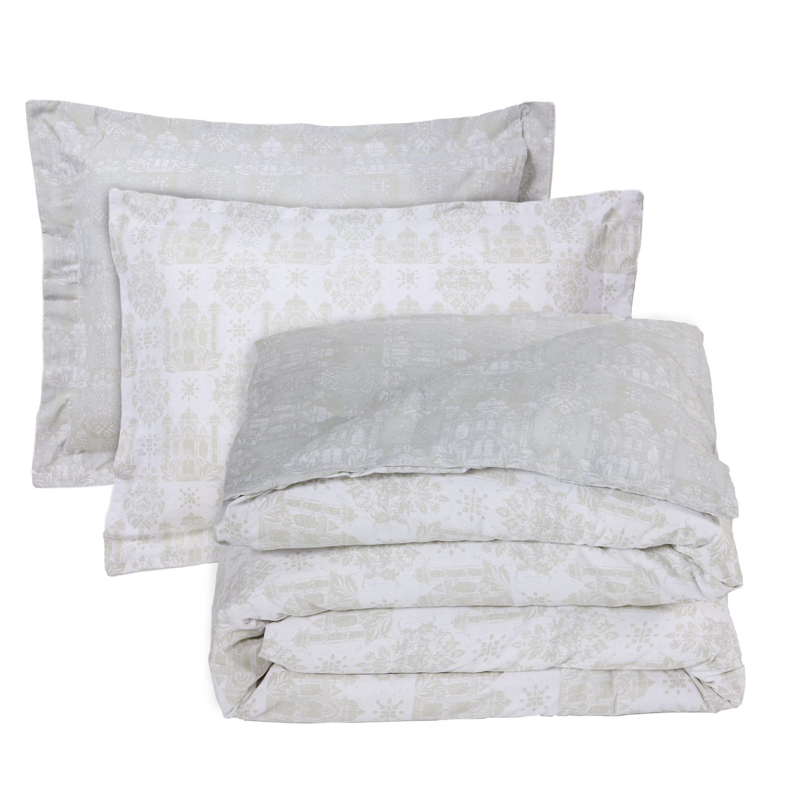 DAS HOME ΣΕΤ ΣΕΝΤΟΝΙΑ ΥΠΕΡΔΙΠΛΑ HAPPY 9673 TAUPE, WHITE