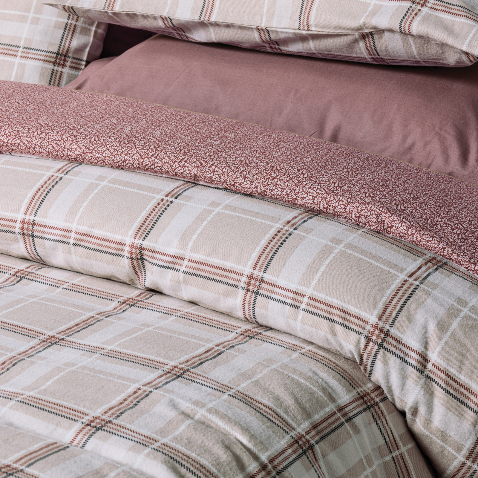 DAS HOME ΣΕΤ ΣΕΝΤΟΝΙΑ ΥΠΕΡΔΙΠΛΑ HAPPY FLANNEL 9701 TAUPE