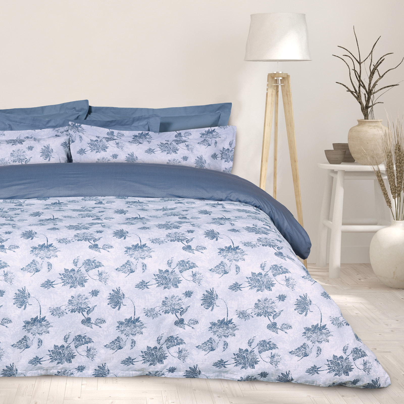 DAS HOME ΣΕΤ ΣΕΝΤΟΝΙΑ KING HAPPY 9672 BLUE, GREY