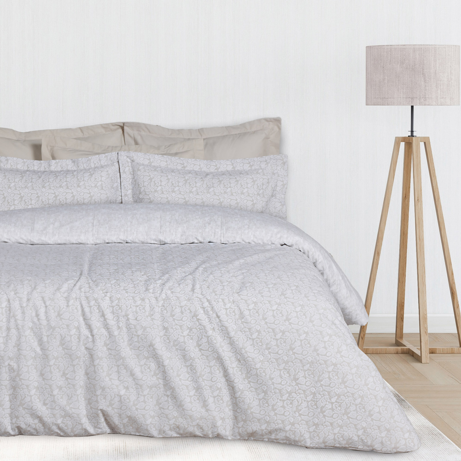 DAS HOME ΣΕΤ ΣΕΝΤΟΝΙΑ KING HAPPY 9678 TAUPE, WHITE
