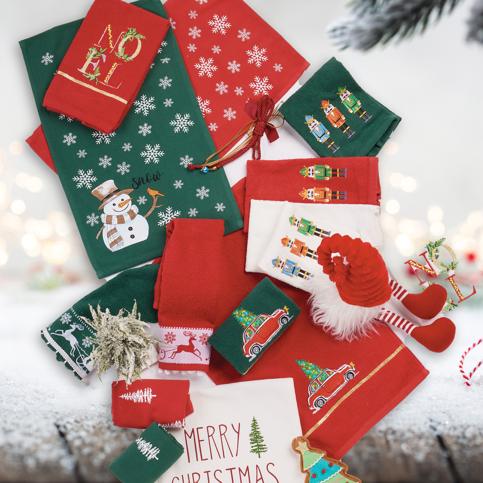 DAS HOME CHRISTMAS ΠΟΤΗΡΟΠΑΝΑ ΣΕΤ 2ΤΜΧ 30X50 0812 GREEN, RED