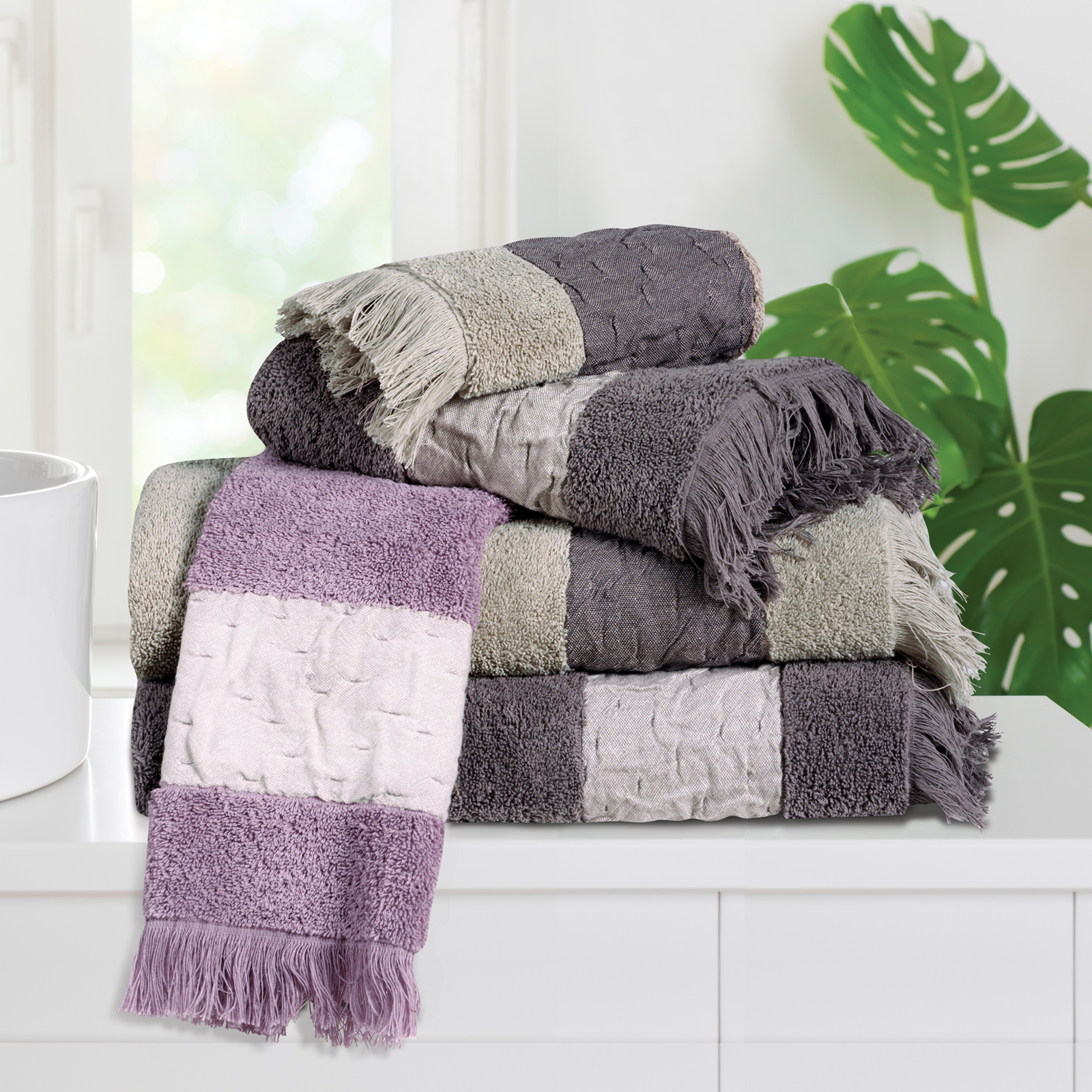 Σετ Πετσέτες 3 Τεμ. Das Home Daily 746 Dark Grey