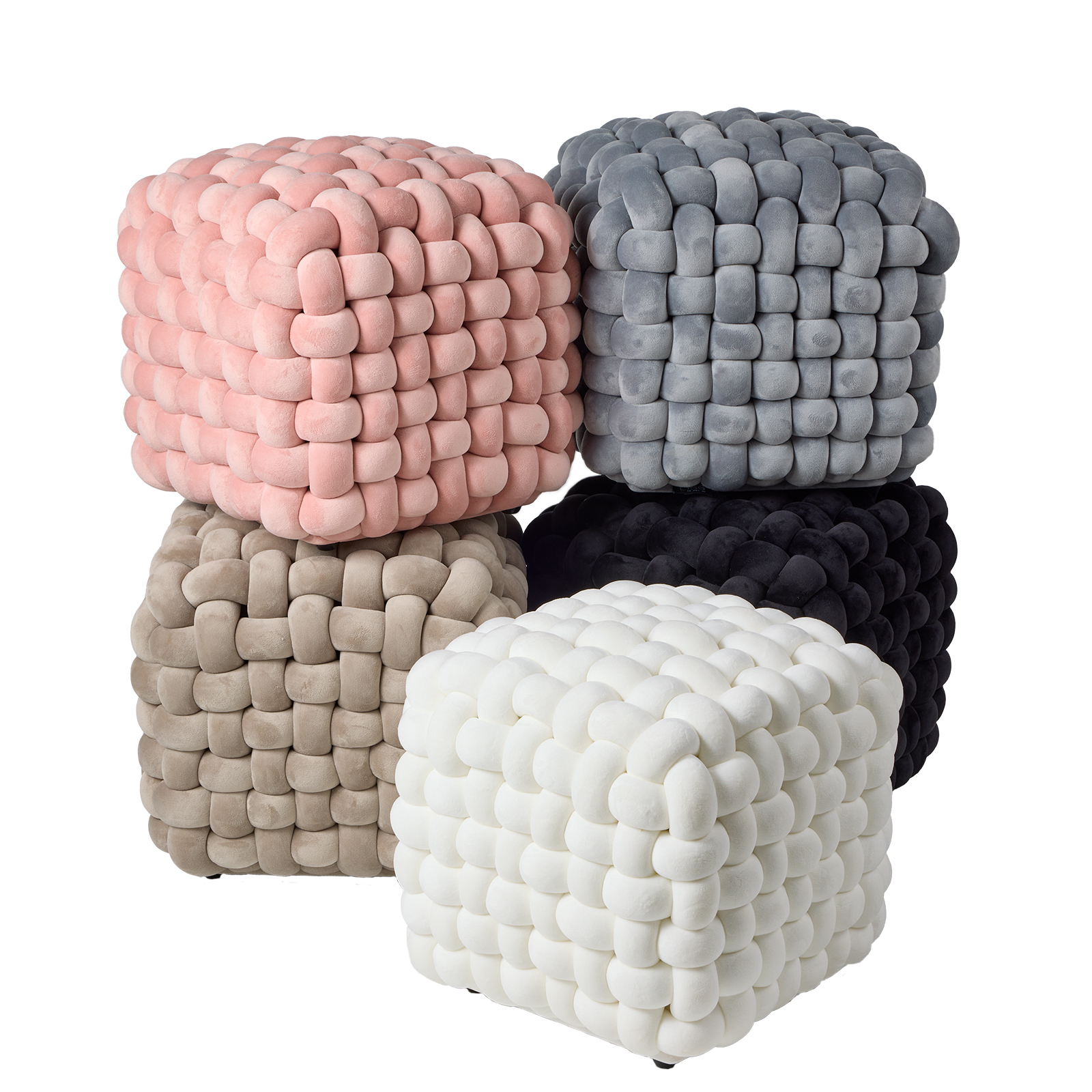 DAS HOME ΔΙΑΚΟΣΜΗΤΙΚΟ ΠΟΥΦ 43Χ43Χ40 2275 WHITE