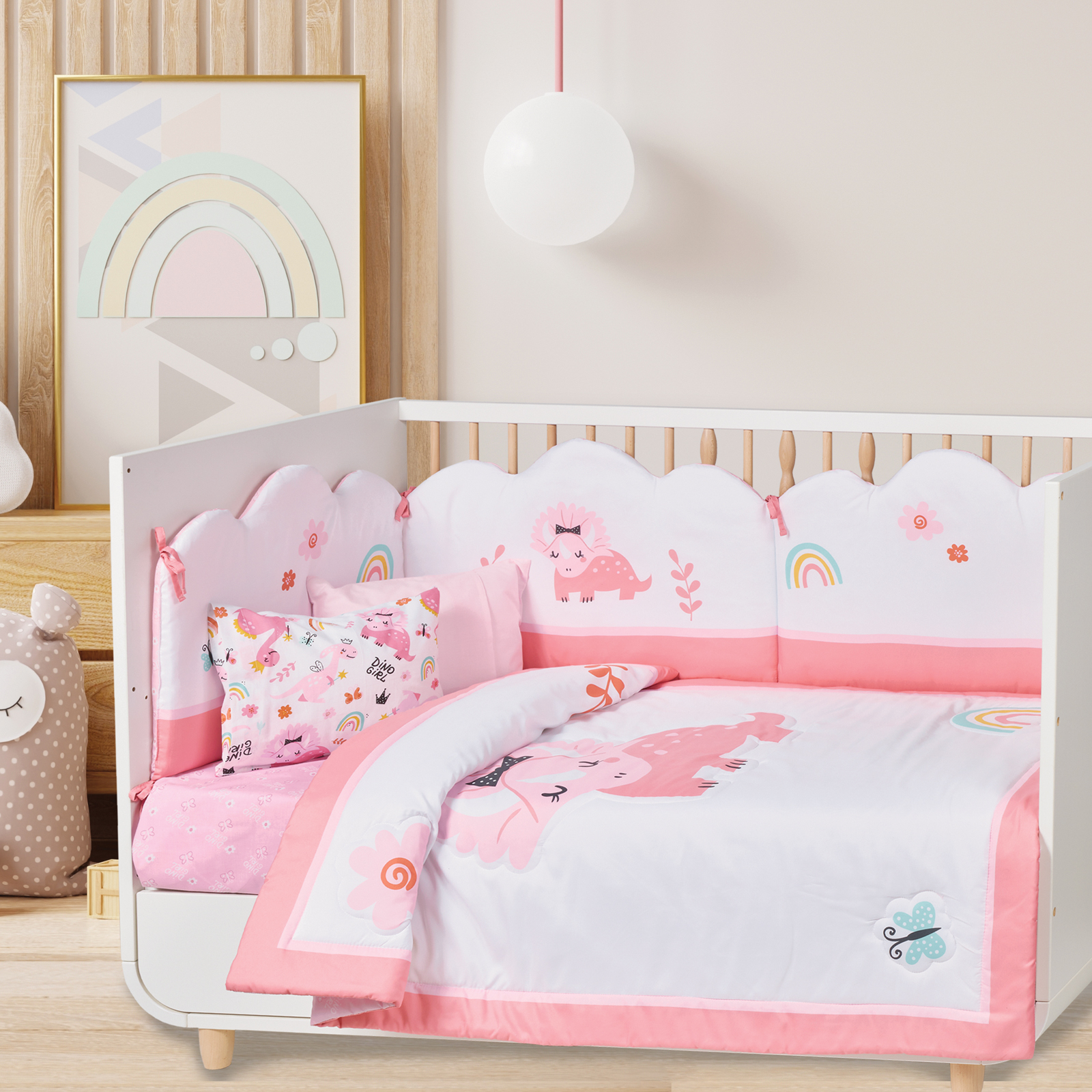 DAS BABY ΚΟΥΒΕΡΛΙ FUN 4936 PINK, WHITE