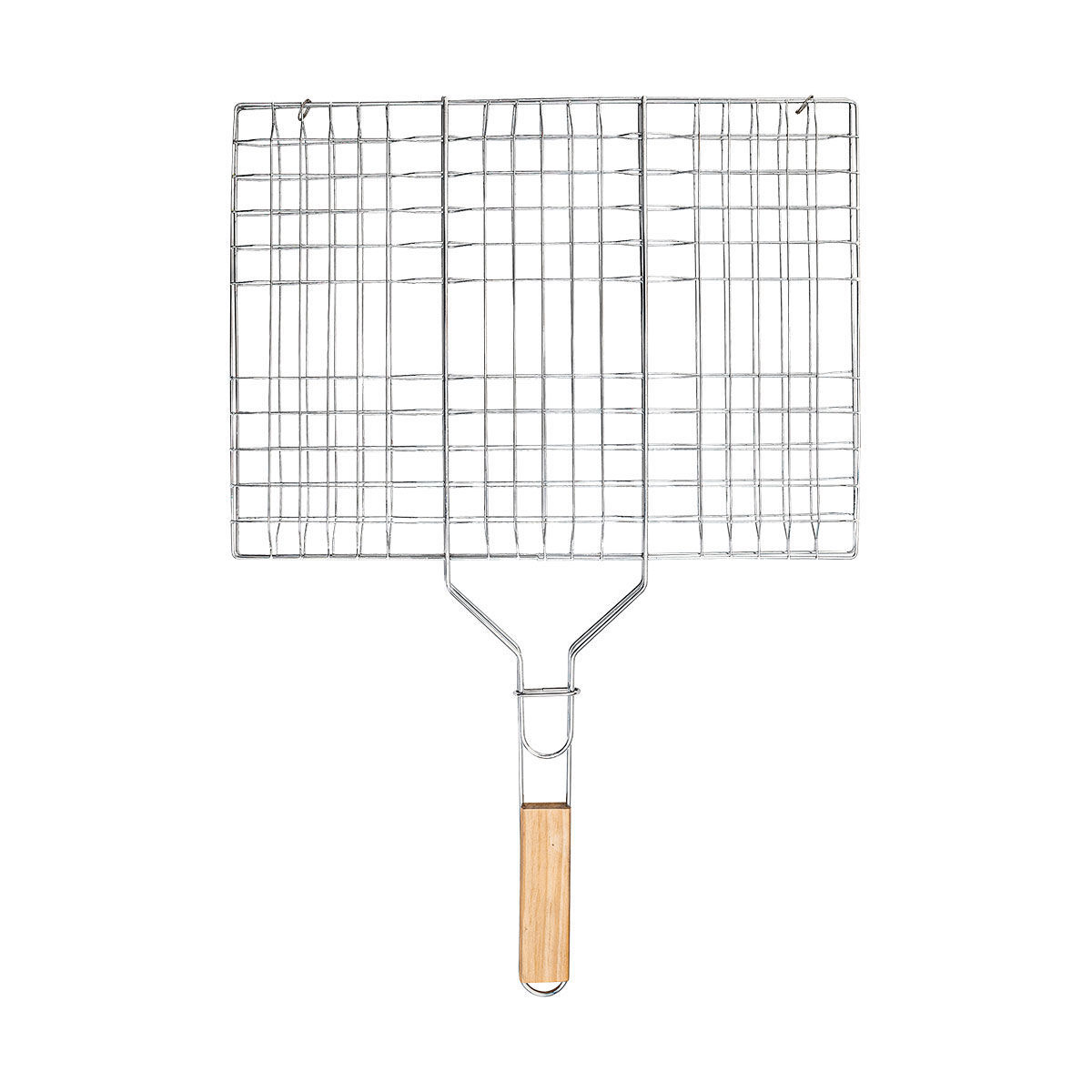 ESTIA ΣΧΑΡΑ ΨΗΣΙΜΑΤΟΣ BARBECUE ΜΕΤΑΛΛΙΚΗ 60x40cm ΜΕ ΞΥΛΙΝΗ ΛΑΒΗ