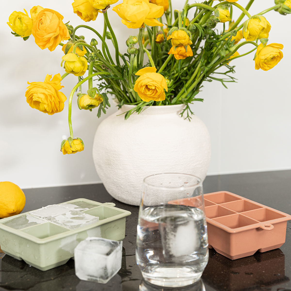 ESTIA ΠΑΓΟΘΗΚΗ ΣΙΛΙΚΟΝΗΣ 6 ΘΕΣΕΩΝ MINT GREEN 16x10x4 cm