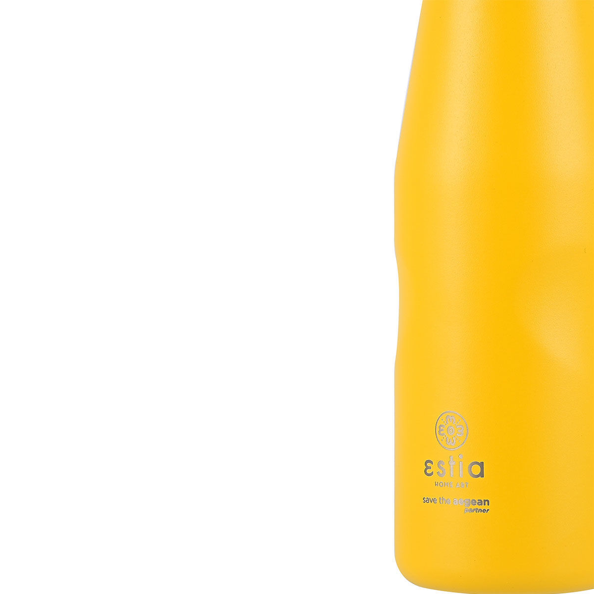 ESTIA ΘΕΡΜΟΣ TRAVEL FLASK SAVE THE AEGEAN 500ml BURNT YELLOW