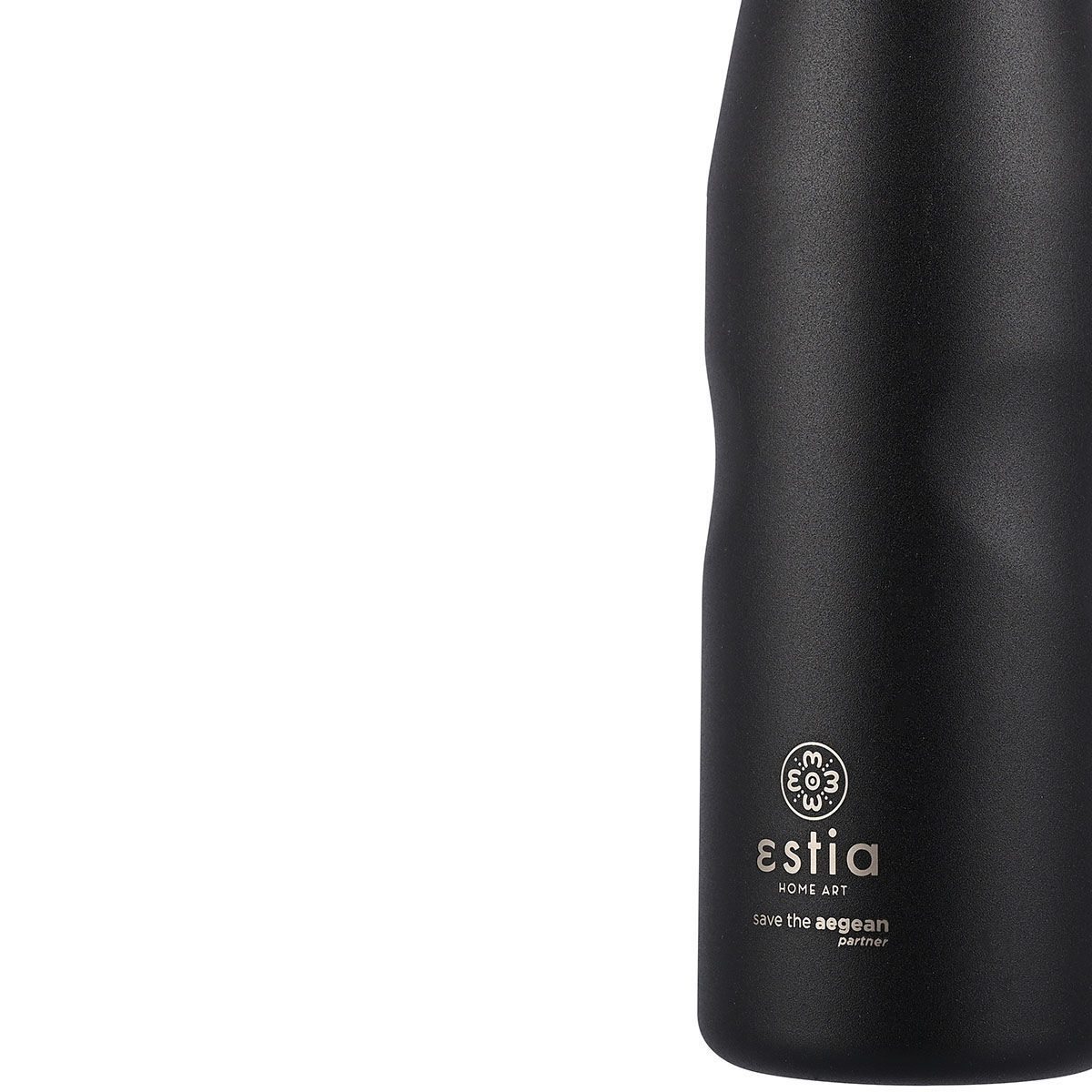 ESTIA ΘΕΡΜΟΣ TRAVEL FLASK SAVE THE AEGEAN 750ml MATTE BLACK