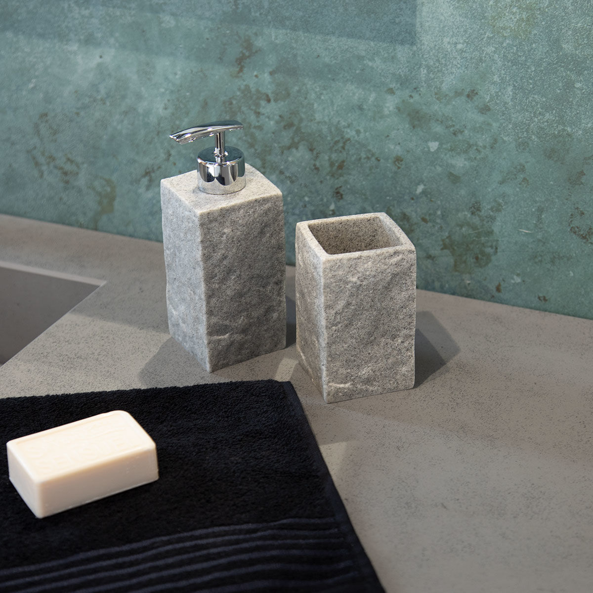 ESTIA ΠΟΤΗΡΑΚΙ ΜΠΑΝΙΟΥ ROCK ΡΗΤΙΝΗΣ ΓΚΡΙ