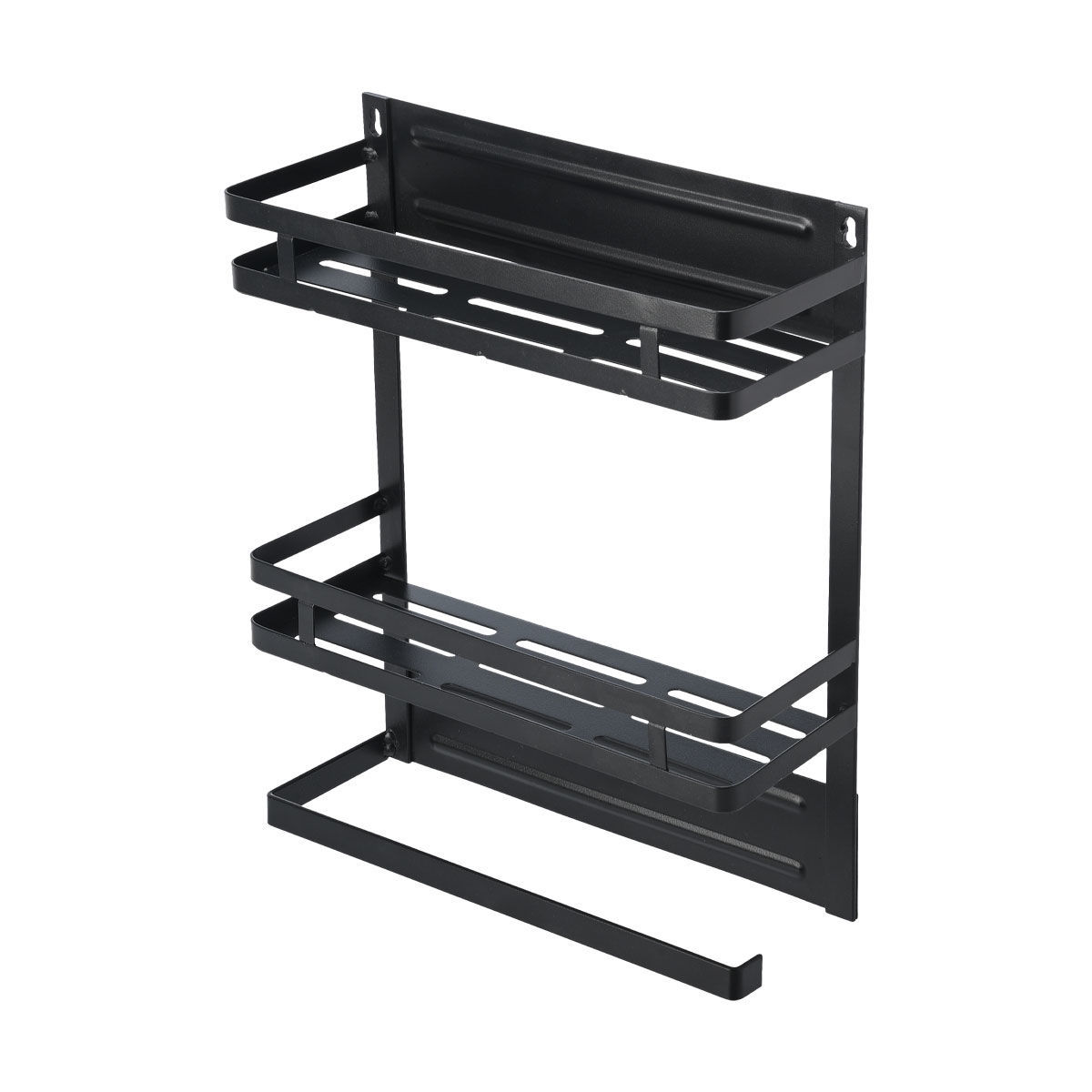 Ραφιέρα Κουζίνας Μεταλλική Διώροφη 30x11x37cm Με Βάση Για Ρολό Κουζίνας Estia 02-18153