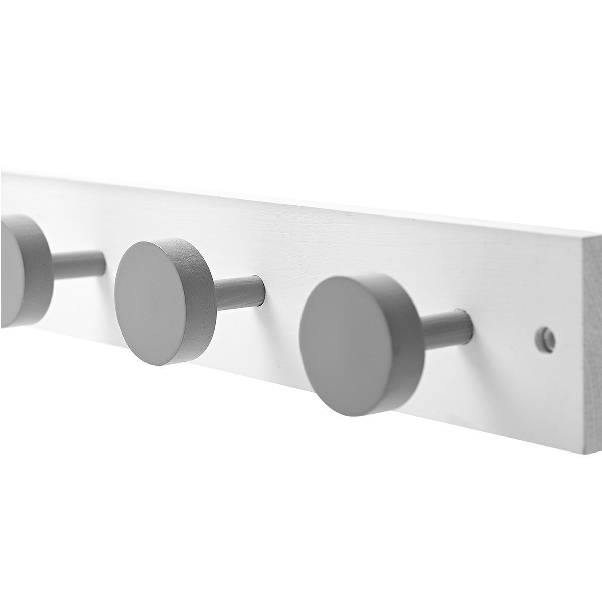 ESTIA ΚΡΕΜΑΣΤΡΑ ΤΟΙΧΟΥ ΞΥΛΙΝΗ 40x6x6cm 4 ΘΕΣΕΩΝ ΛΕΥΚΗ