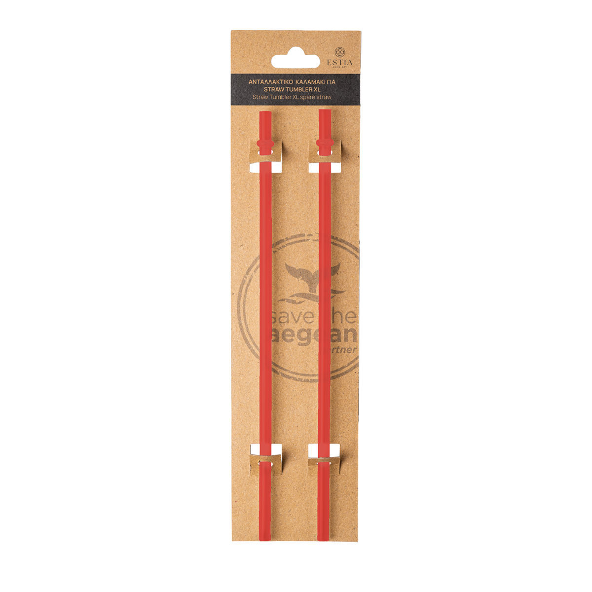 ESTIA ΑΝΤΑΛΛΑΚΤΙΚΑ ΚΑΛΑΜΑΚΙΑ STRAW TUMBLER XL 900ml OLYMPIACOS BC 2 ΤΕΜ