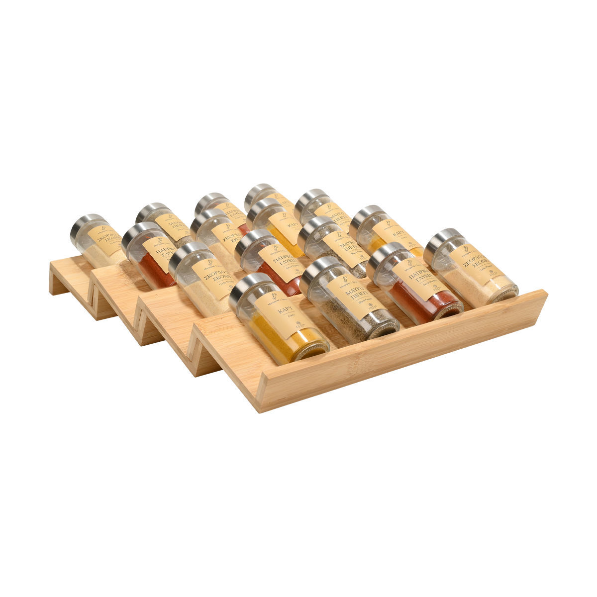 Βάση Οργάνωσης Μπαχαρικών 4 Τεμαχίων Estia Βamboo Essentials 02-31459
