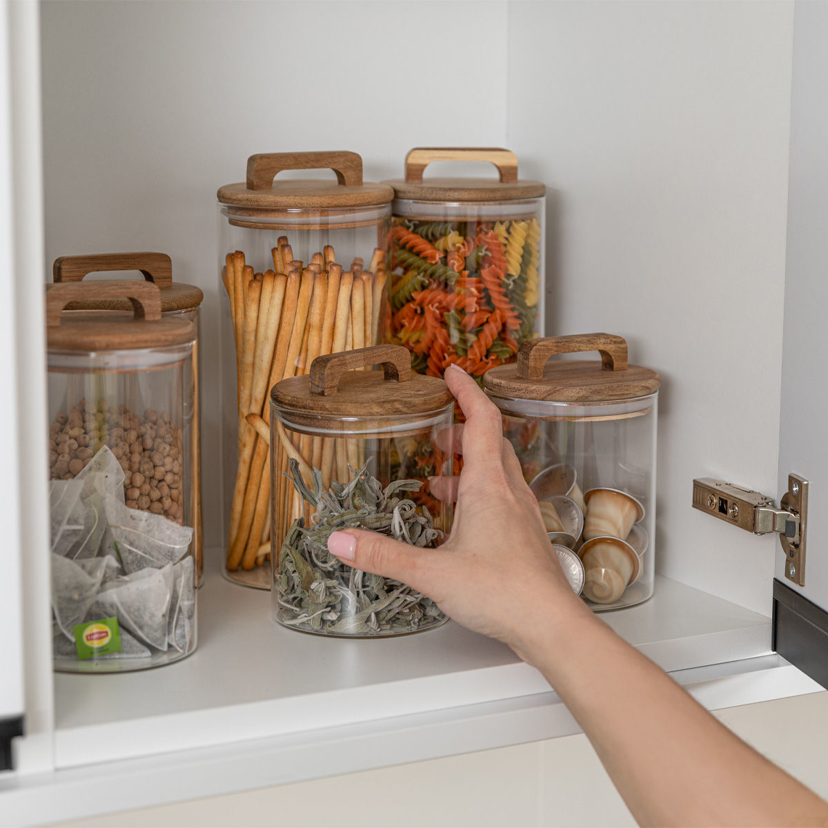 ESTIA ΔΟΧΕΙΟ ΑΠΟΘΗΚΕΥΣΗΣ ALLURE ΓΥΑΛΙΝΟ 1000ml 10x10x19cm