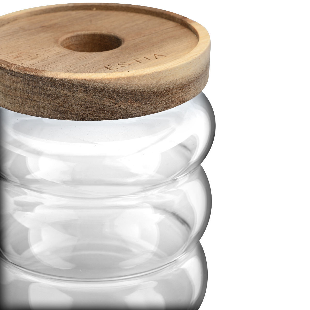 ESTIA ΔΟΧΕΙΟ ΑΠΟΘΗΚΕΥΣΗΣ ALLURE ΓΥΑΛΙΝΟ 500ml 9.5x9.5x12cm