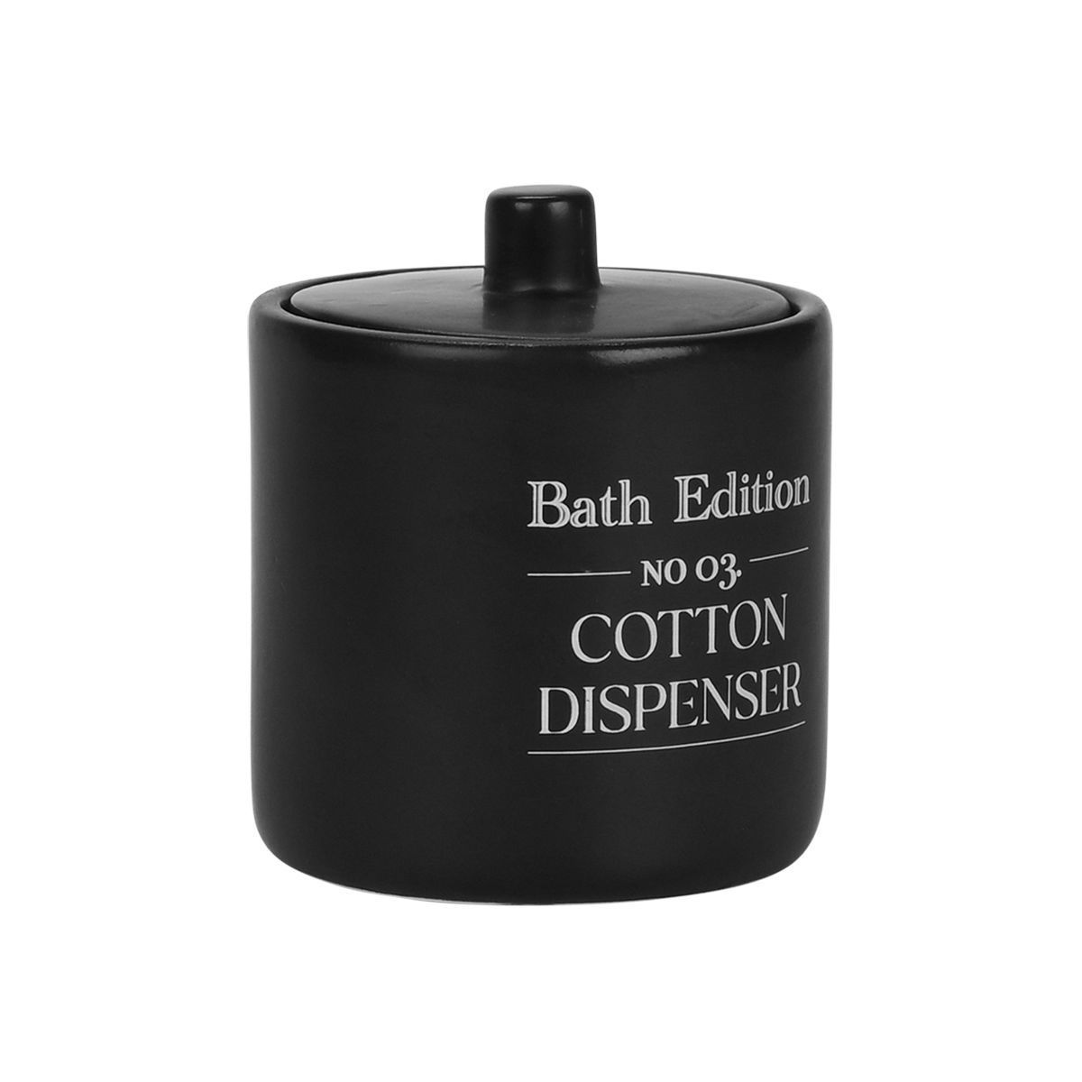 Δοχείο Για Βαμβάκι Estia Myst Stoneware Μαύρο 02-26875