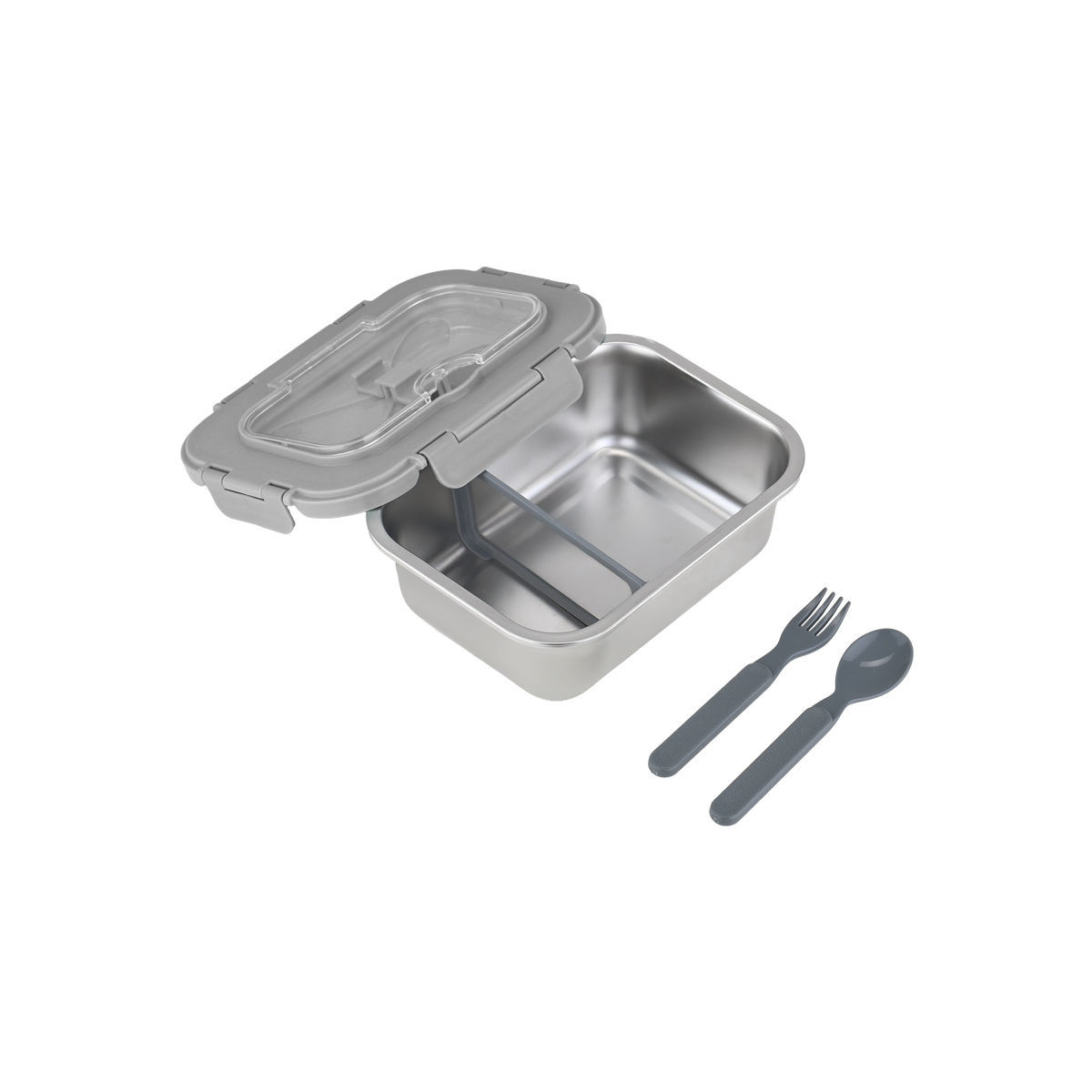 ESTIA ΦΑΓΗΤΟΔΟΧΕΙΟ ΑΝΟΞΕΙΔΩΤΟ 1200ml ΜΕ ΚΟΥΤΑΛΙ, ΠΙΡΟΥΝΙ & ΔΙΑΧΩΡΙΣΤΙΚΟ