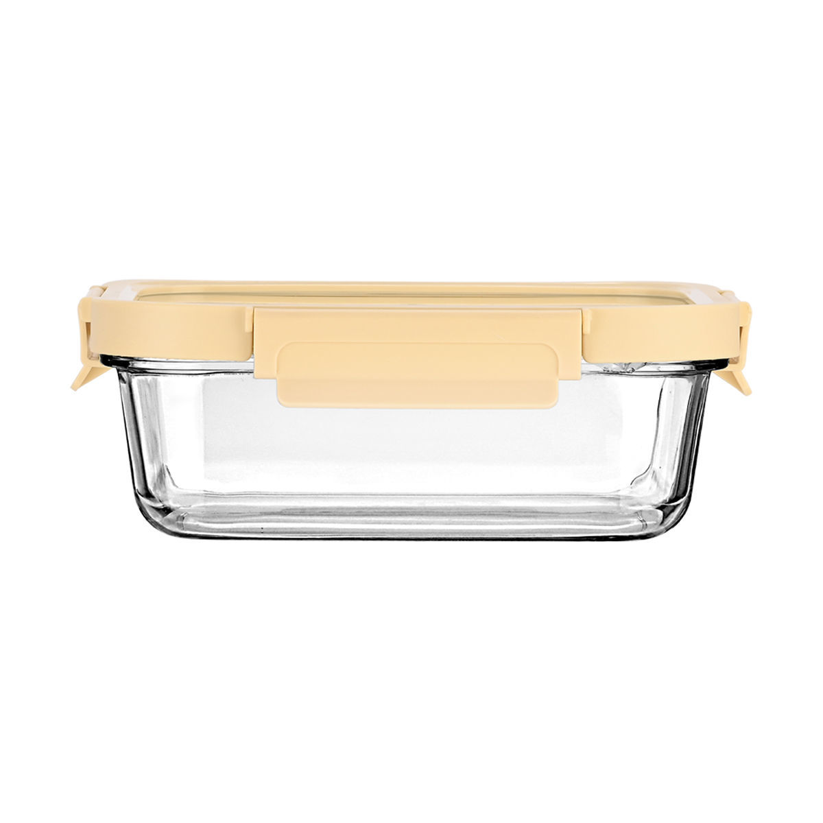 ESTIA ΦΑΓΗΤΟΔΟΧΕΙΟ CLICK&SEAL ΓΥΑΛΙΝΟ 1050ml 21.6x16.5x7.4cm ΜΕ ΚΑΠΑΚΙ ΠΛΑΣΤΙΚΟ IVORY