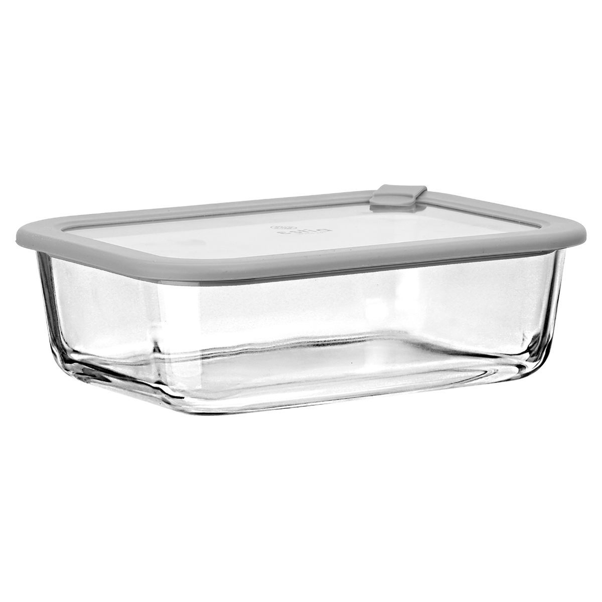 ESTIA ΦΑΓΗΤΟΔΟΧΕΙΟ COLORSEAL ΓΥΑΛΙΝΟ 1520ml 23.5x17.8x7.6cm ΜΕ ΚΑΠΑΚΙ ΣΙΛΙΚΟΝΗΣ ΓΚΡΙ