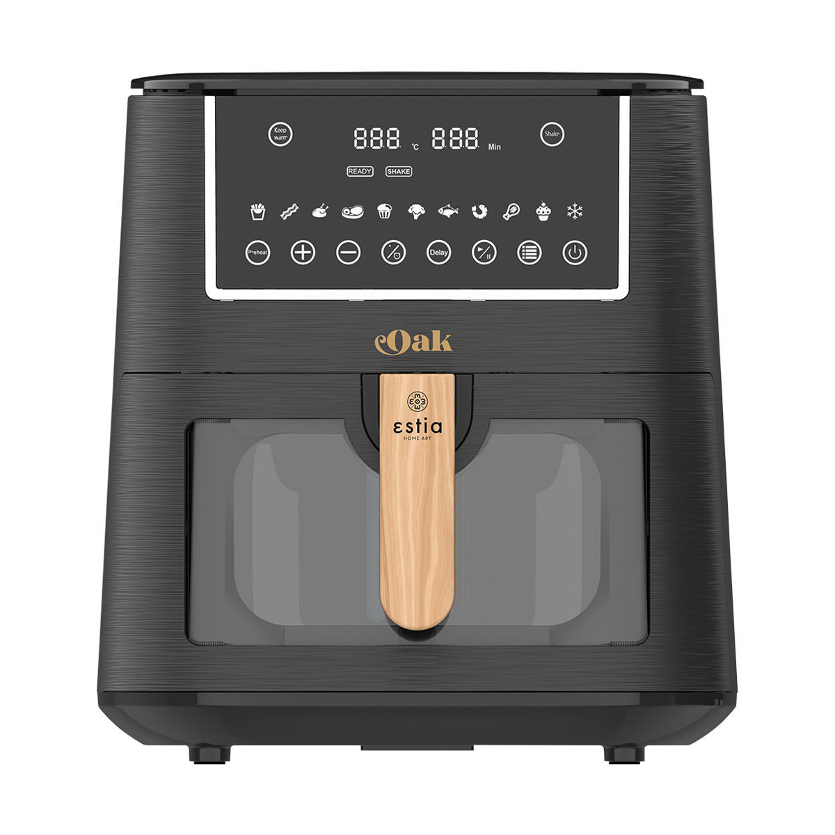 ESTIA ΦΡΙΤΕΖΑ ΑΕΡΟΣ OAK 1500w 7.2lt ME ΨΗΦΙΑΚΗ ΟΘΟΝΗ & 11 ΠΡΟΓΡΑΜΜΑΤΑ ΜΑΓΕΙΡΕΜΑΤΟΣ