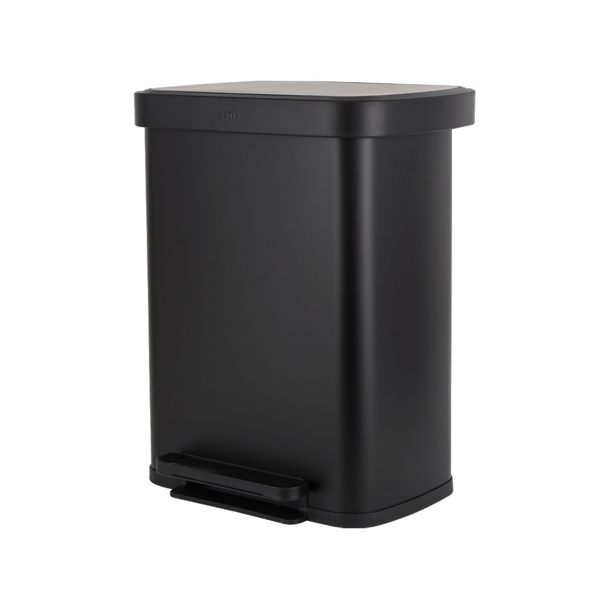 ESTIA ΚΑΔΟΣ ΑΠΟΡΡΙΜΑΤΩΝ FLATOP SOFT CLOSE 50lt ΜΑΤ ΜΑΥΡΟΣ