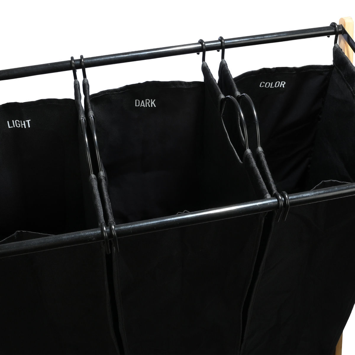 ESTIA ΚΑΛΑΘΙ ΑΠΛΥΤΩΝ BAMBOO ESSENTIALS 102lt 3 ΘΕΣΕΩΝ 68x40x76cm ΜΑΥΡΟ