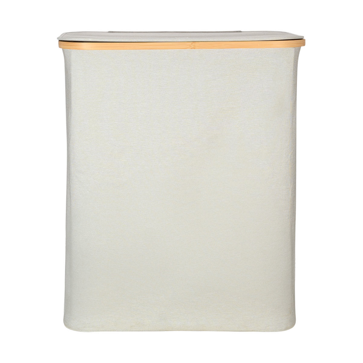 ESTIA ΚΑΛΑΘΙ ΑΠΛΥΤΩΝ BAMBOO ESSENTIALS 144lt ΜΕ ΚΑΠΑΚΙ ΚΑΙ 2 MESH BAGS 56x37x68cm ΓΚΡΙ