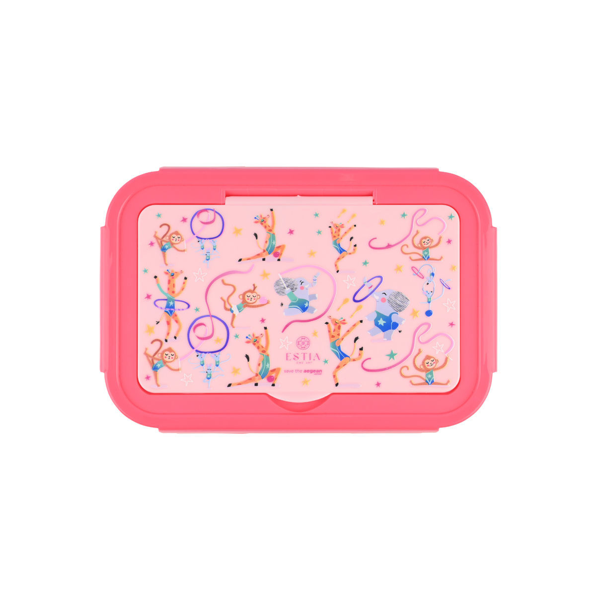 ESTIA ΠΑΙΔΙΚΟ ΦΑΓΗΤΟΔΟΧΕΙΟ SAVE THE AEGEAN 1400ml ΜΕ 3 ΘΗΚΕΣ WILD STUNTS