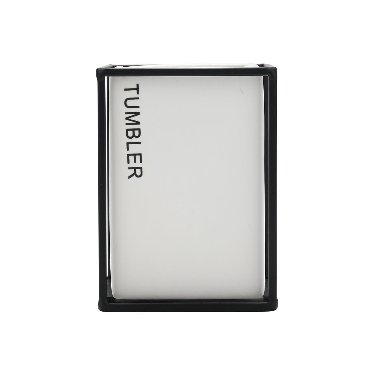 ESTIA ΠΟΤΗΡΑΚΙ ΜΠΑΝΙΟΥ CAGE ΚΕΡΑΜΙΚΟ ΛΕΥΚΟ ΜΕ ΜΕΤΑΛΛΙΚΟ ΠΛΑΙΣΙΟ