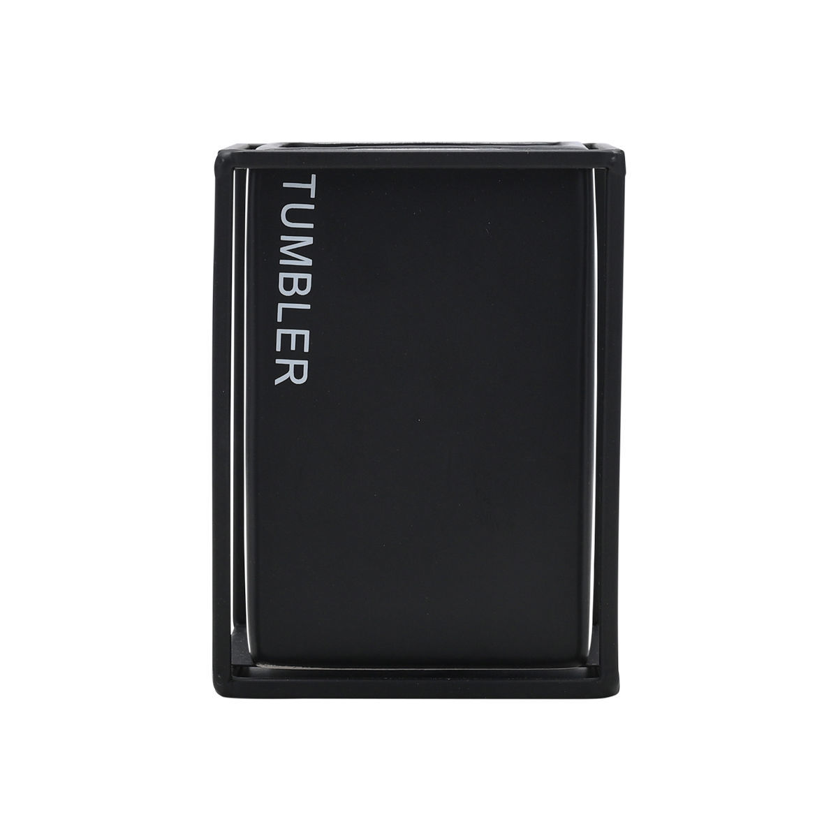 ESTIA ΠΟΤΗΡΑΚΙ ΜΠΑΝΙΟΥ CAGE ΚΕΡΑΜΙΚΟ ΜΑΥΡΟ ΜΕ ΜΕΤΑΛΛΙΚΟ ΠΛΑΙΣΙΟ