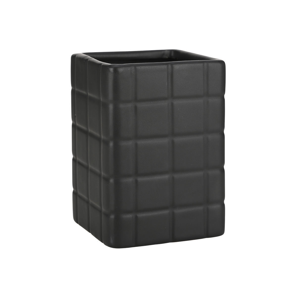 ESTIA ΠΟΤΗΡΑΚΙ ΜΠΑΝΙΟΥ TILES ΚΕΡΑΜΙΚΟ 7.5x11cm ΜΑΥΡΟ