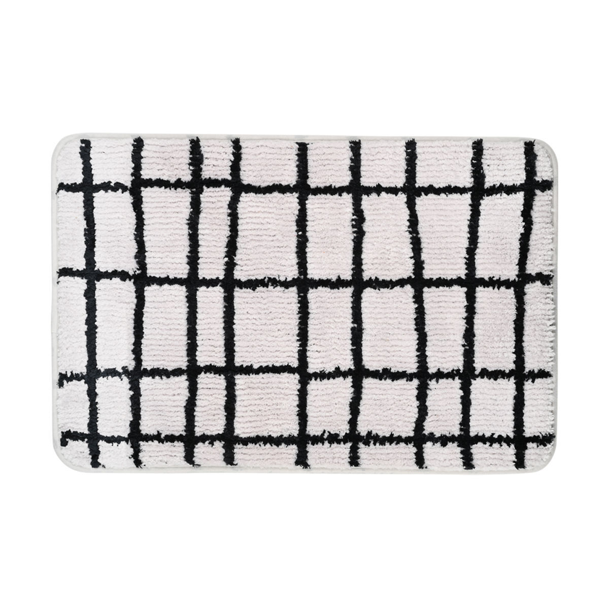 ESTIA ΤΑΠΕΤΟ ΜΠΑΝΙΟΥ CAGE 40x60cm 100% ΜΙΚΡΟΪΝΕΣ ΓΚΡΙ-ΜΑΥΡΟ