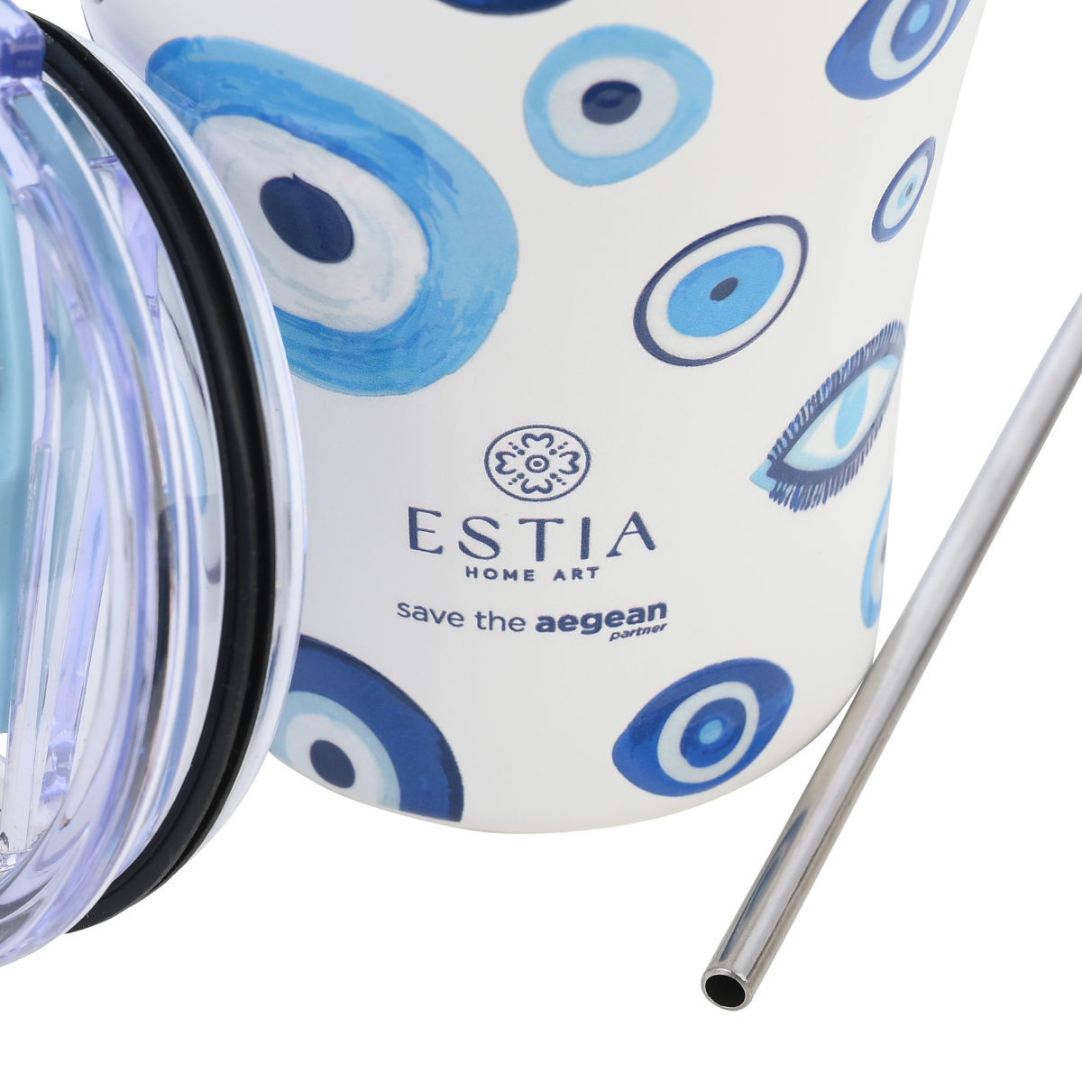 ESTIA ΘΕΡΜΟΣ COFFEE MUG SAVE THE AEGEAN 350ml SPIRIT OF LUCK