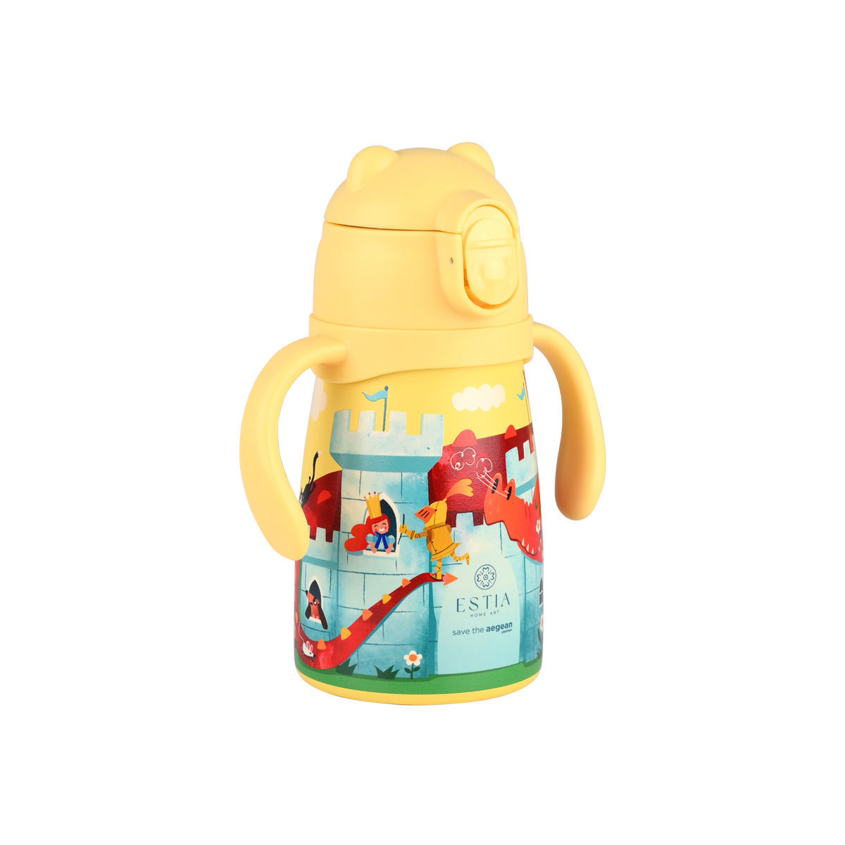 ESTIA ΘΕΡΜΟΣ ΠΑΙΔΙΚΟ BUBBLE BOTTLE SAVE THE AEGEAN 300ml FORTRESS DRAGON
