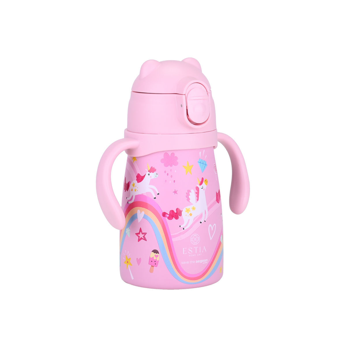 ESTIA ΘΕΡΜΟΣ ΠΑΙΔΙΚΟ BUBBLE BOTTLE SAVE THE AEGEAN 300ml RAINBOW DREAMS