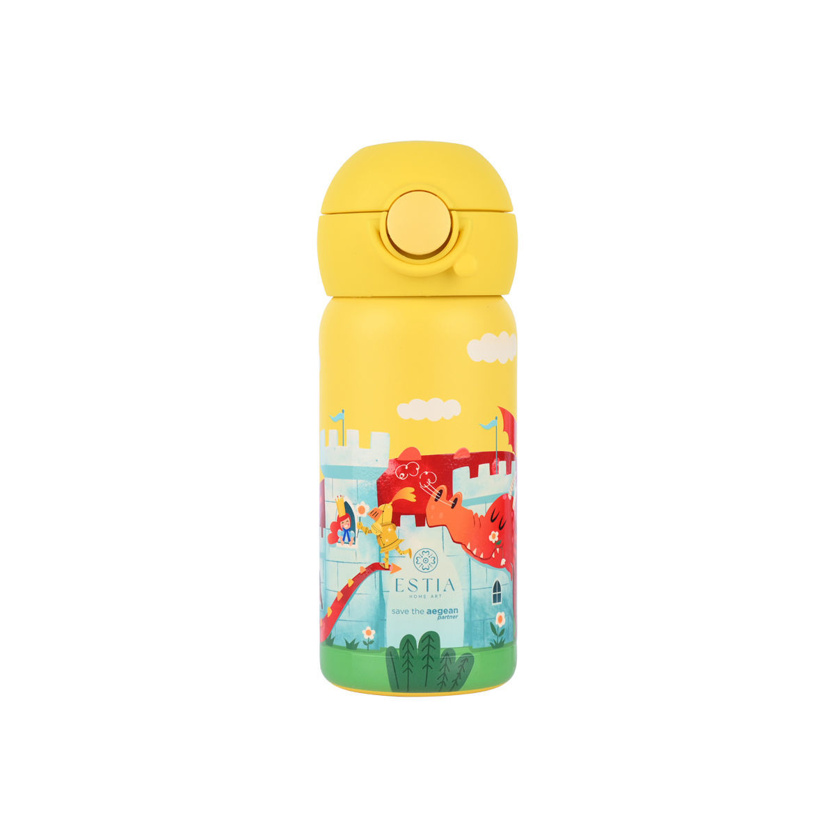 ESTIA ΘΕΡΜΟΣ ΠΑΙΔΙΚΟ WONDER BOTTLE SAVE THE AEGEAN 350ml FORTRESS DRAGON