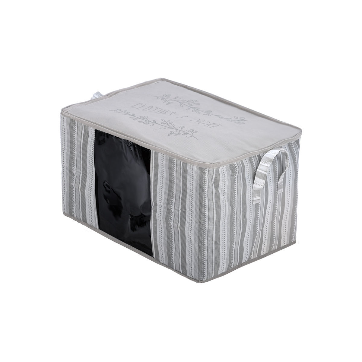 ESTIA ΘΗΚΗ ΑΠΟΘΗΚΕΥΣΗΣ NON WOVEN ΥΦΑΣΜΑΤΙΝΗ 60x45x35cm ΜΕ ΠΑΡΑΘΥΡΟ IVORY