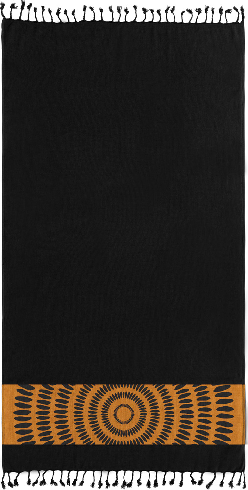 Πετσέτα Θαλάσσης - Παρεό Pestemal 21 Black 90x170