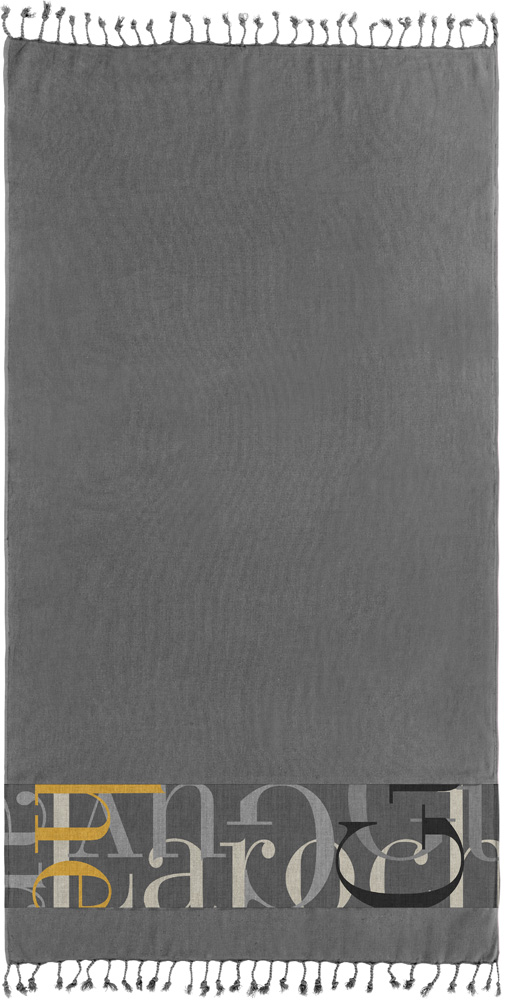 Πετσέτα Θαλάσσης - Παρεό Pestemal 25 Anthracite 90x170