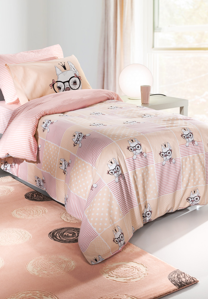 Σεντόνια σετ 3τμχ ROSIE Pinky 160X260