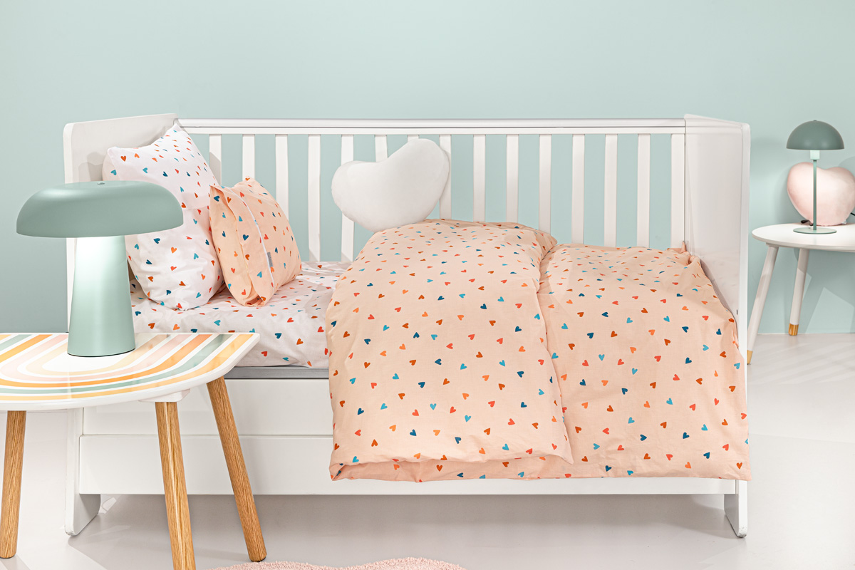 Σετ 3τμχ Βρεφικά Σεντόνια Amore Salmon