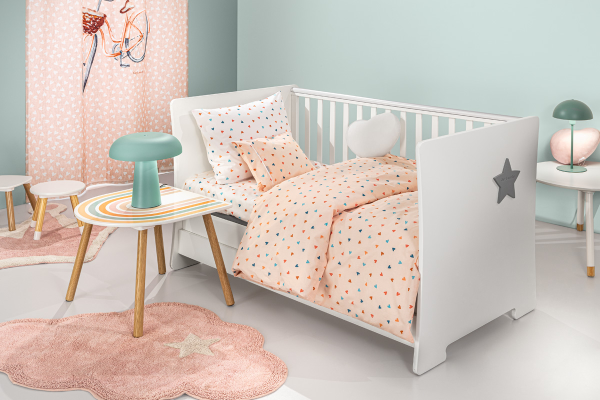 Σετ 3τμχ Βρεφικά Σεντόνια Amore Salmon