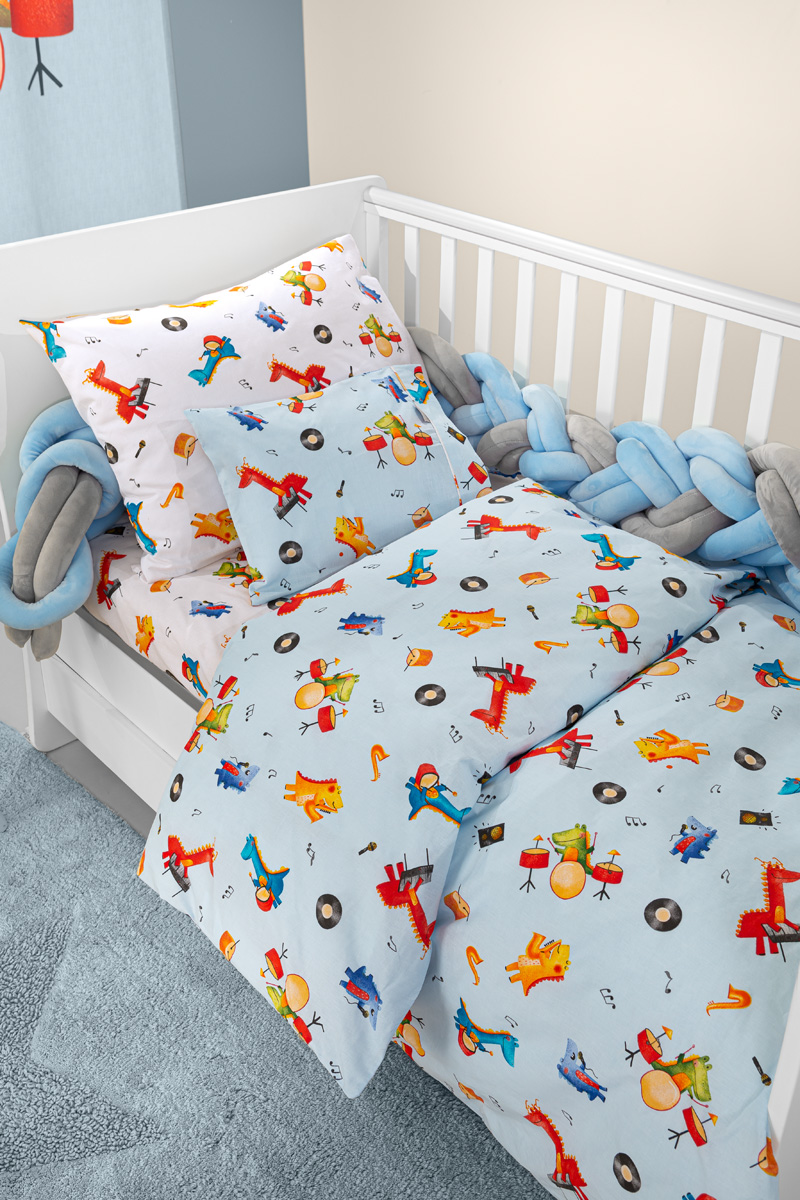 Σετ 3τμχ Βρεφικά Σεντόνια Band Sky