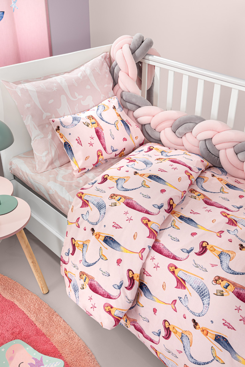 Σετ 3τμχ Βρεφικά Σεντόνια Merida Pink