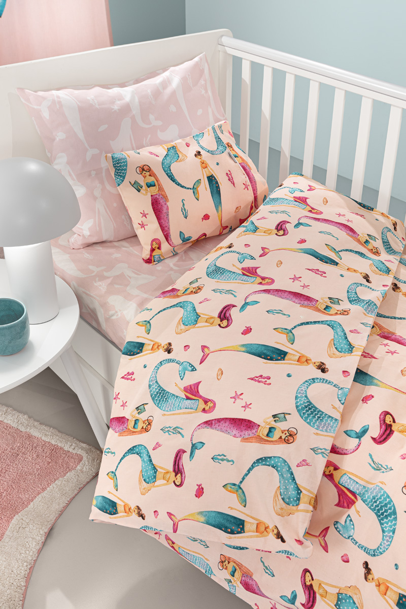 Σετ 3τμχ Βρεφικά Σεντόνια Merida Salmon