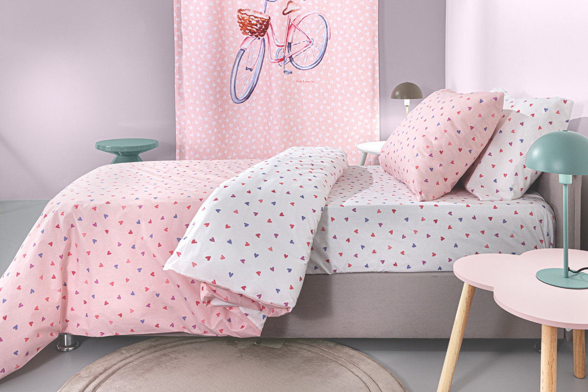 Σετ 3τμχ Παιδικά Σεντόνια Amore Pink