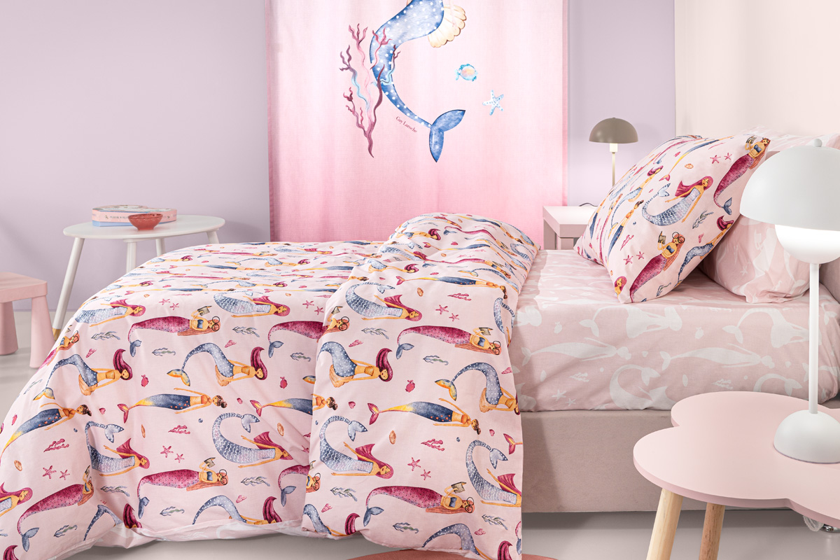 Σετ 3τμχ Παιδικά Σεντόνια Merida Pink