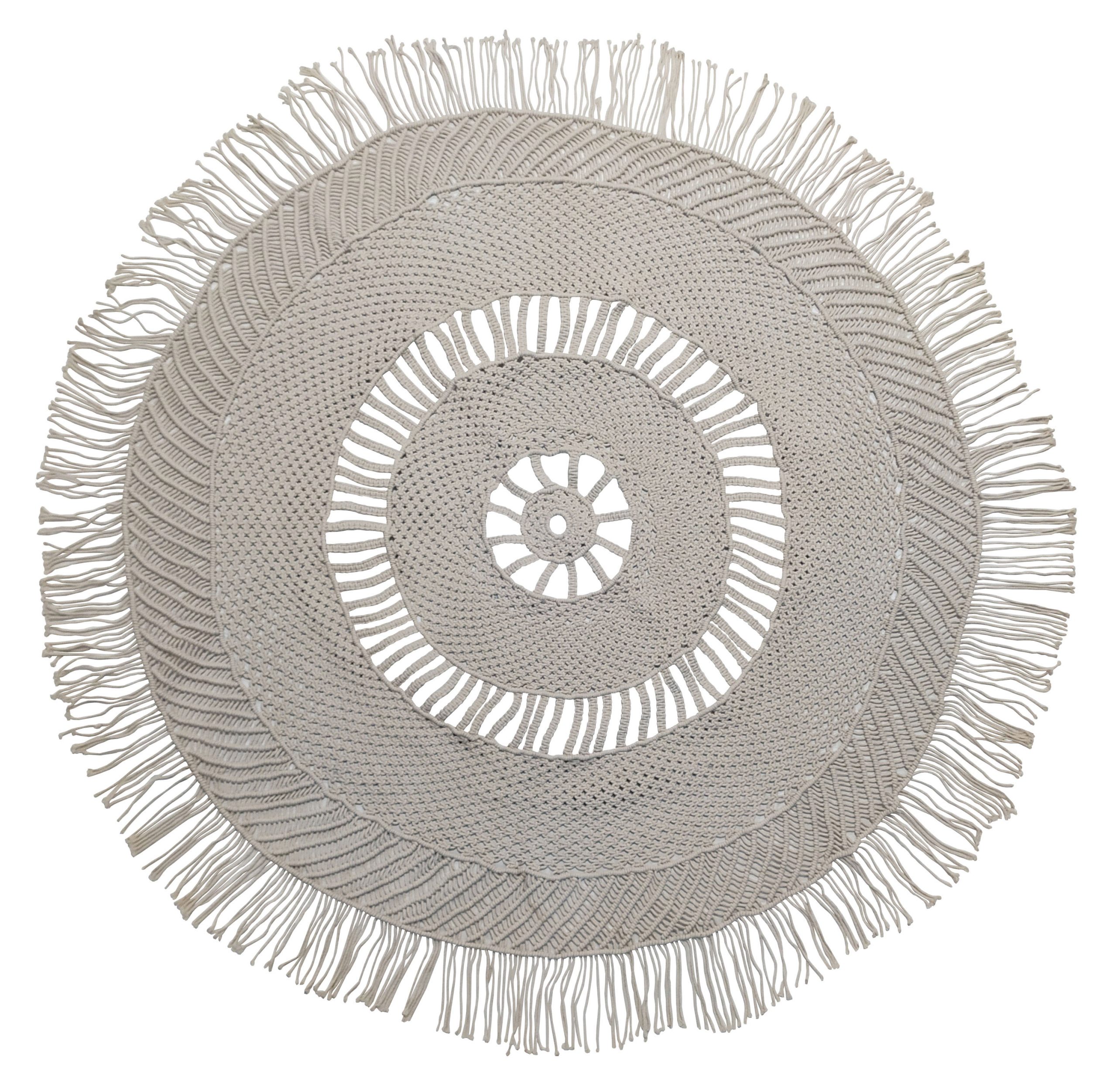 Χαλί Macrame ΚΟΜΒΟΣ Στρογγυλό 100% Cotton Natural Φ150 Χαλί Macrame ΚΟΜΒΟΣ Στρογγυλό 100% Cotton Natural Φ150