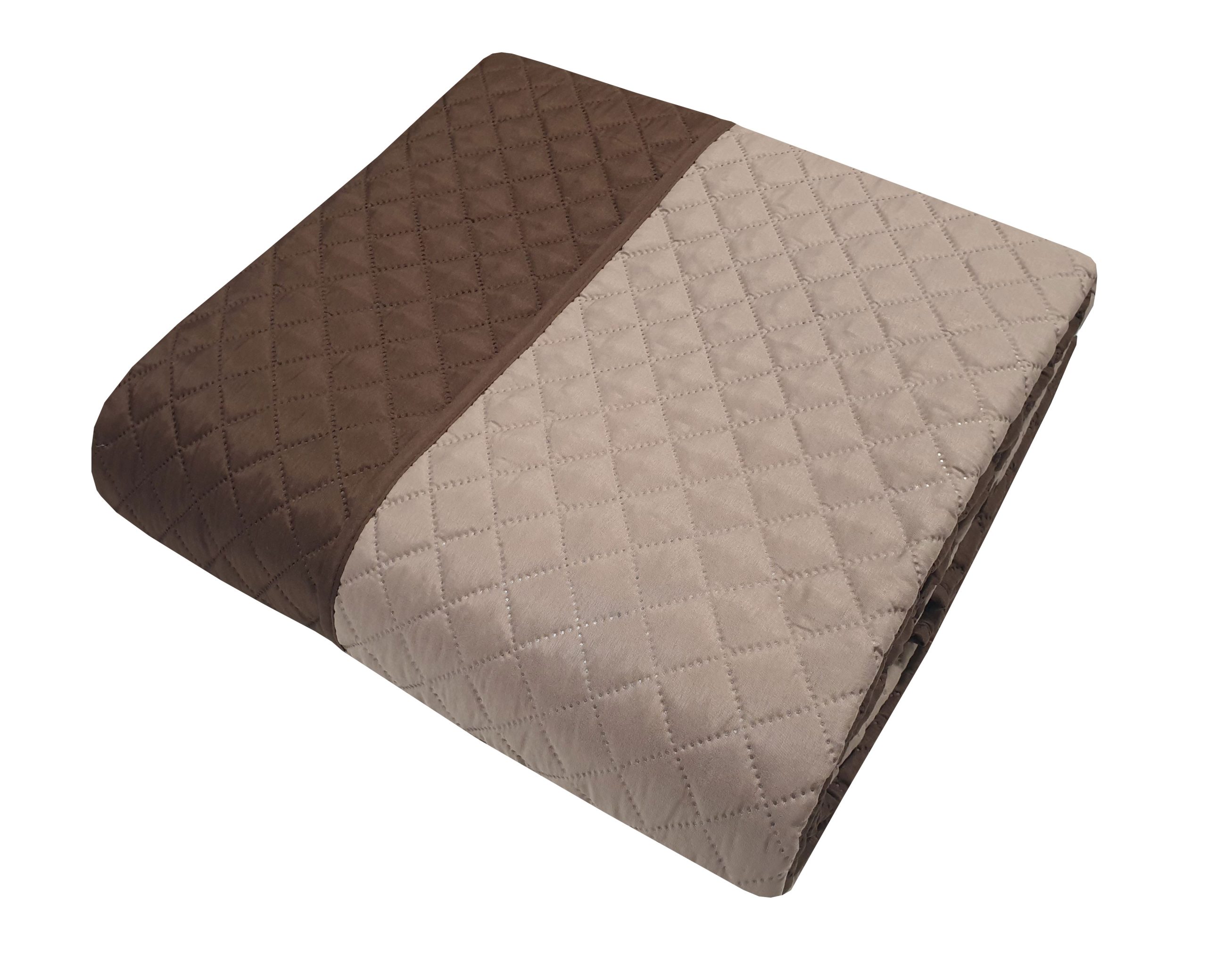 Κουβερλί Le Blanc Microfiber ULTRASONIC 90gr/m2 NEW ΜΕ ΡΕΛΙ ΚΑΦΕ - ΜΟΚΑ Μονό 160Χ240