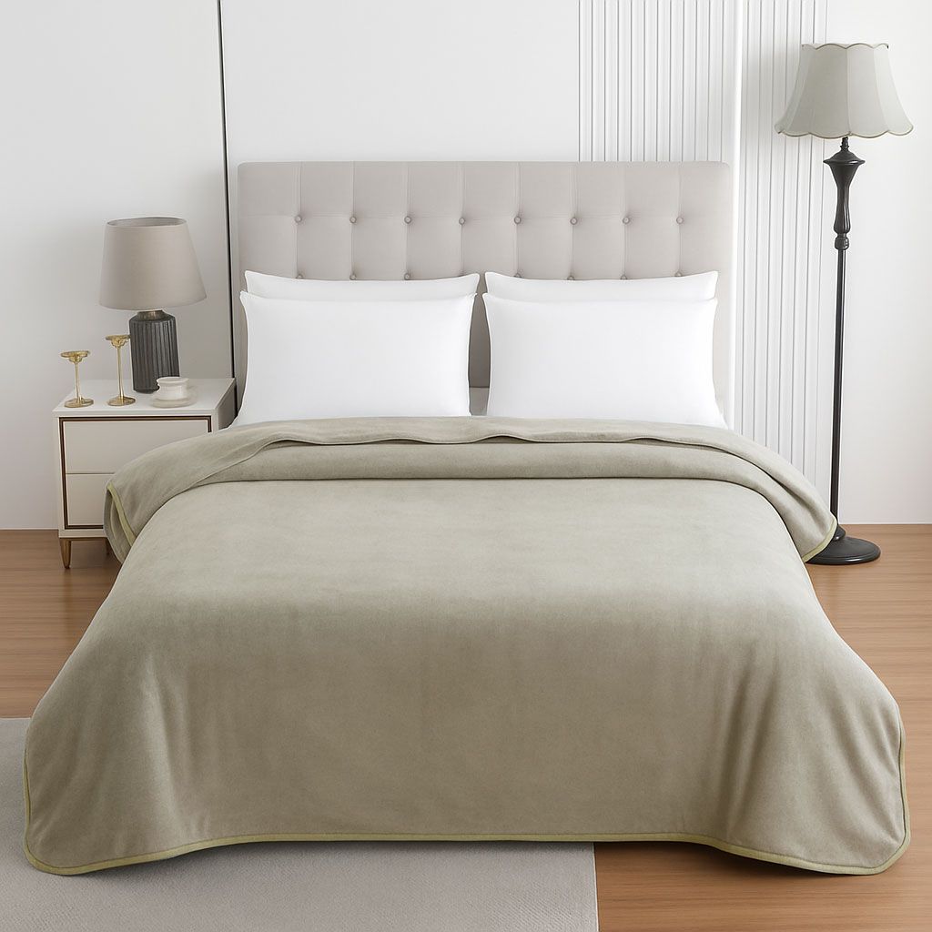 Κουβέρτα Le Blanc Βελουτέ 550gr Υπέρδιπλη 220x240 Elephant